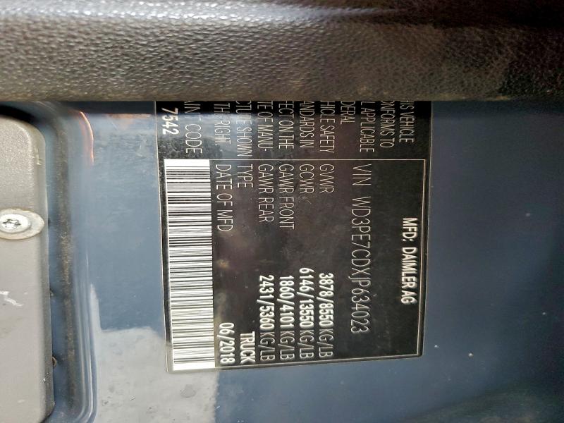 WD3PE7CDXJP634023 - 2018 MERCEDES-BENZ SPRINTER 2500 Mavi foto 13