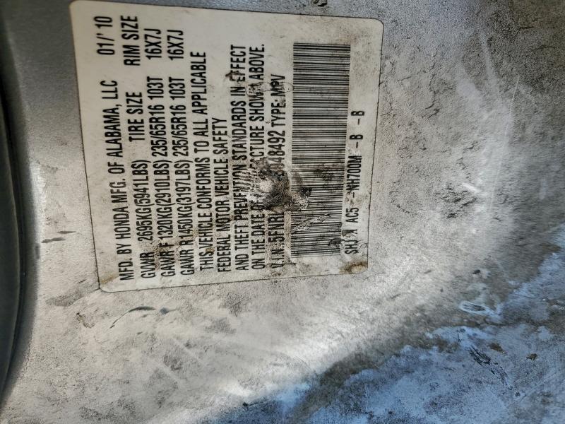 5FNRL3H47AB048492 - 2010 HONDA ODYSSEY EX Gümüş foto 13