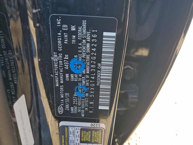 5XXGT4L38JG242361 - 2018 KIA OPTIMA LX 黑色 照片 12